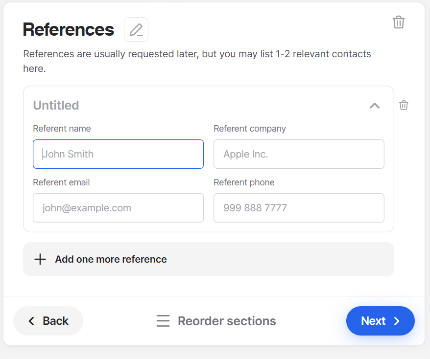 Live resume preview updating as you type